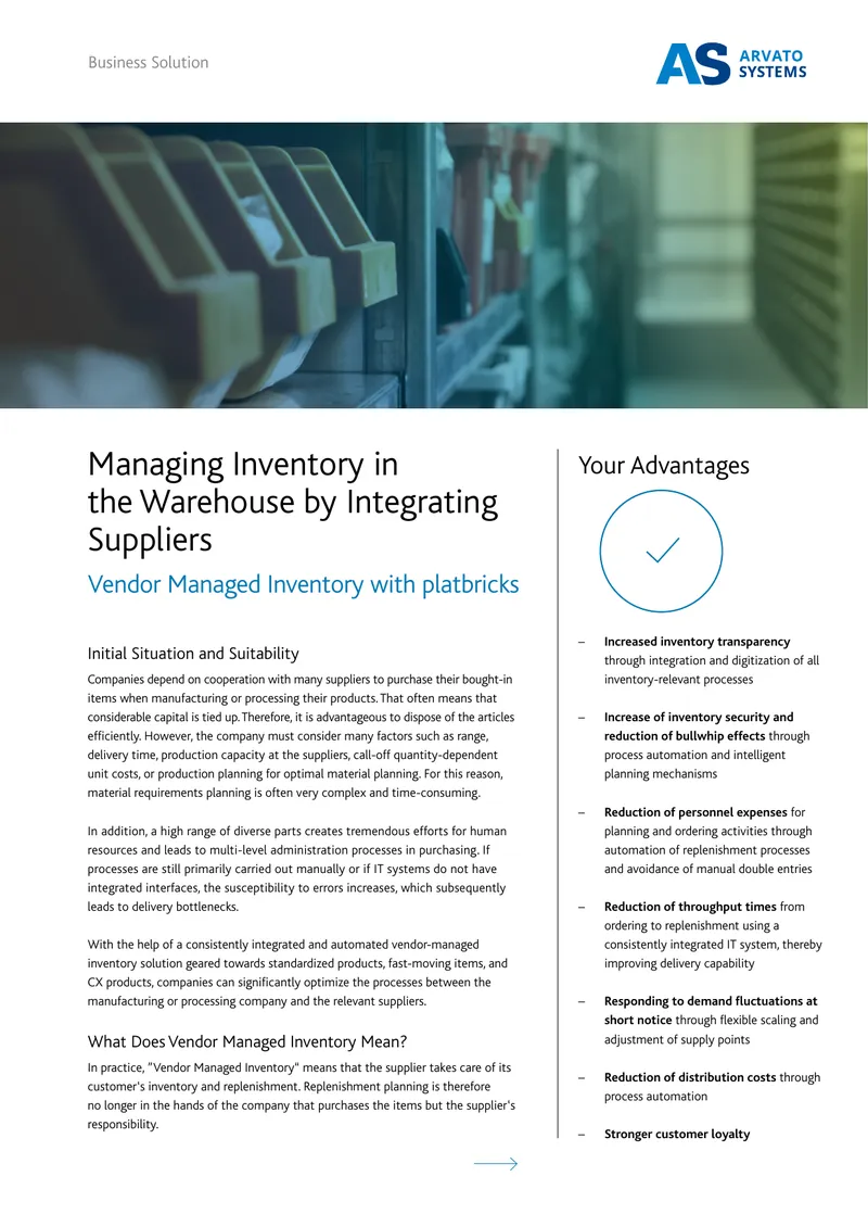 Vendor Managed Inventory Integration with Suppliers