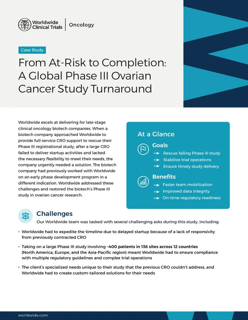 Global Phase III Ovarian Cancer Study Turnaround Case Study