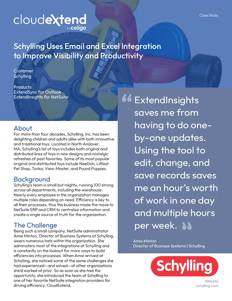 Schylling Case Study on Email and Excel Integration