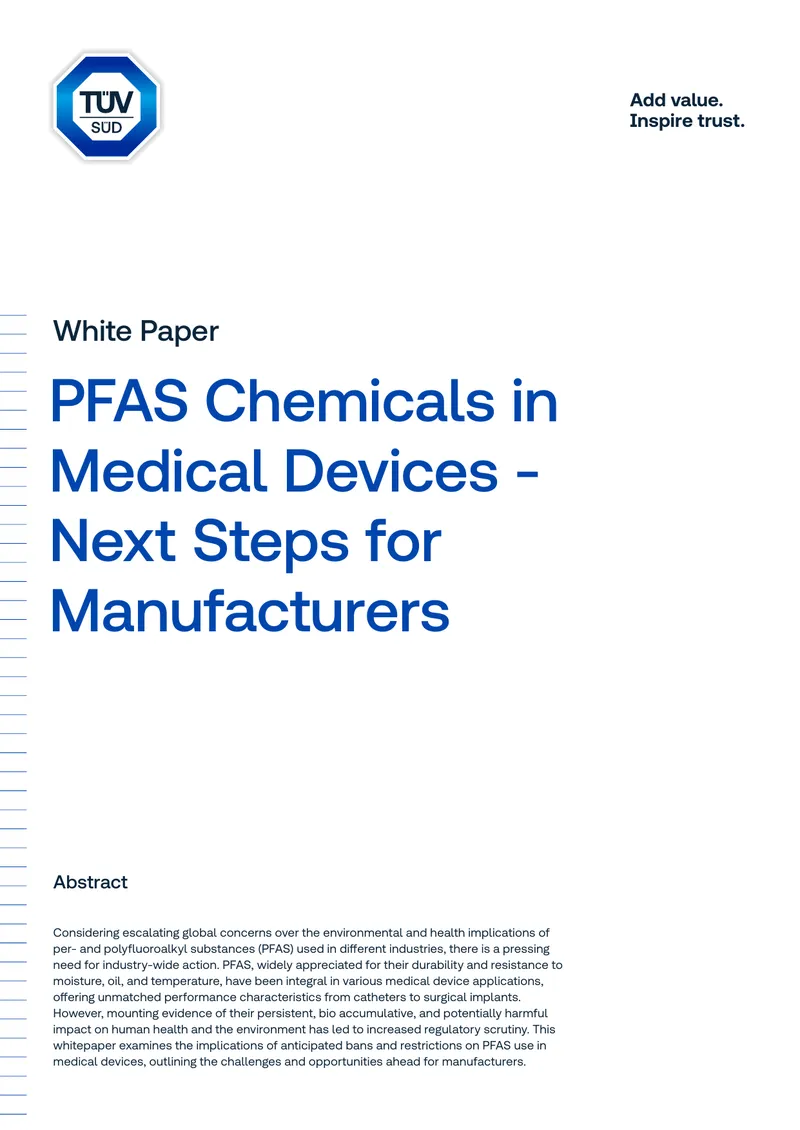 PFAS Chemicals in Medical Devices Next Steps for Manufacturers