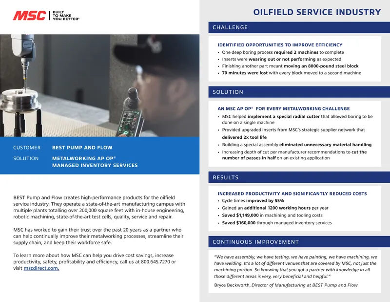 Efficiency Improvement in Oilfield Service Operations
