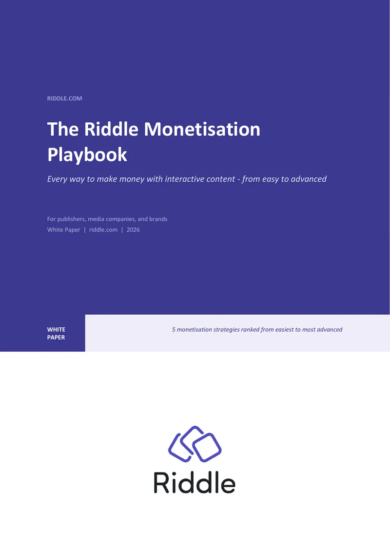 Riddle Content Monetization Playbook