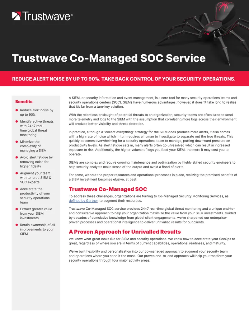 Trustwave Co-Managed SOC Service Overview