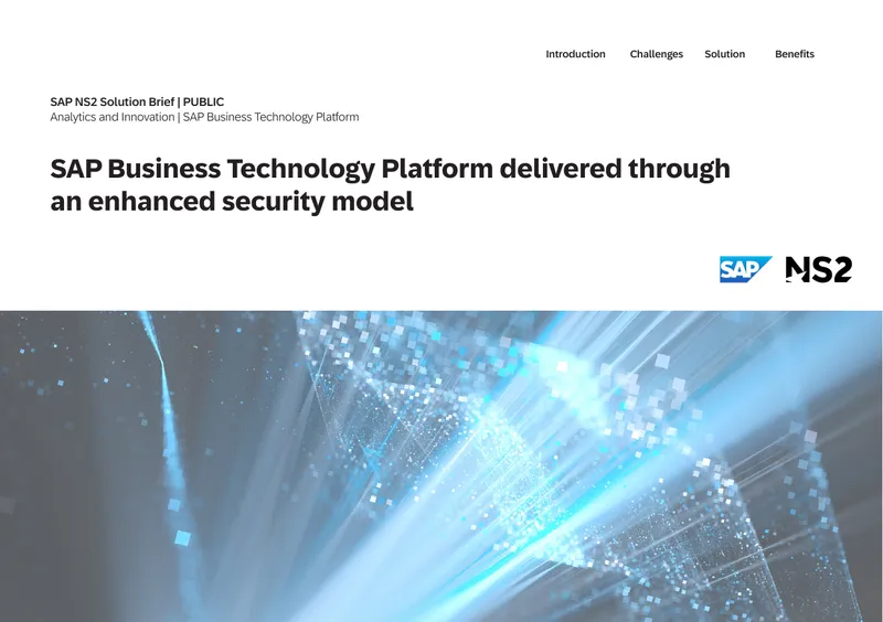 SAP Business Technology Platform Security Model Overview