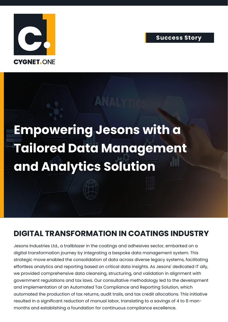 Data Management and Analytics Solution for Jesons