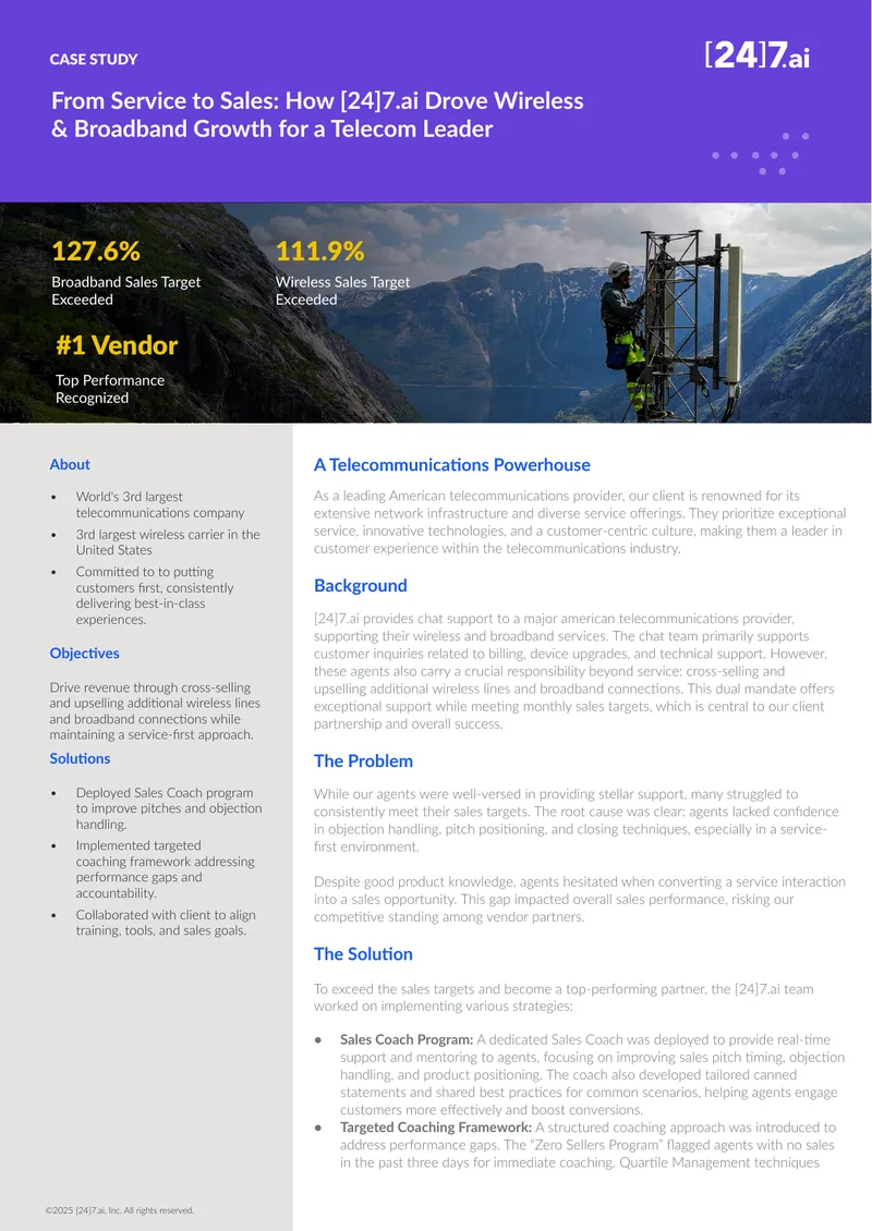 Sales Improvement Strategies for Telecommunications Agents