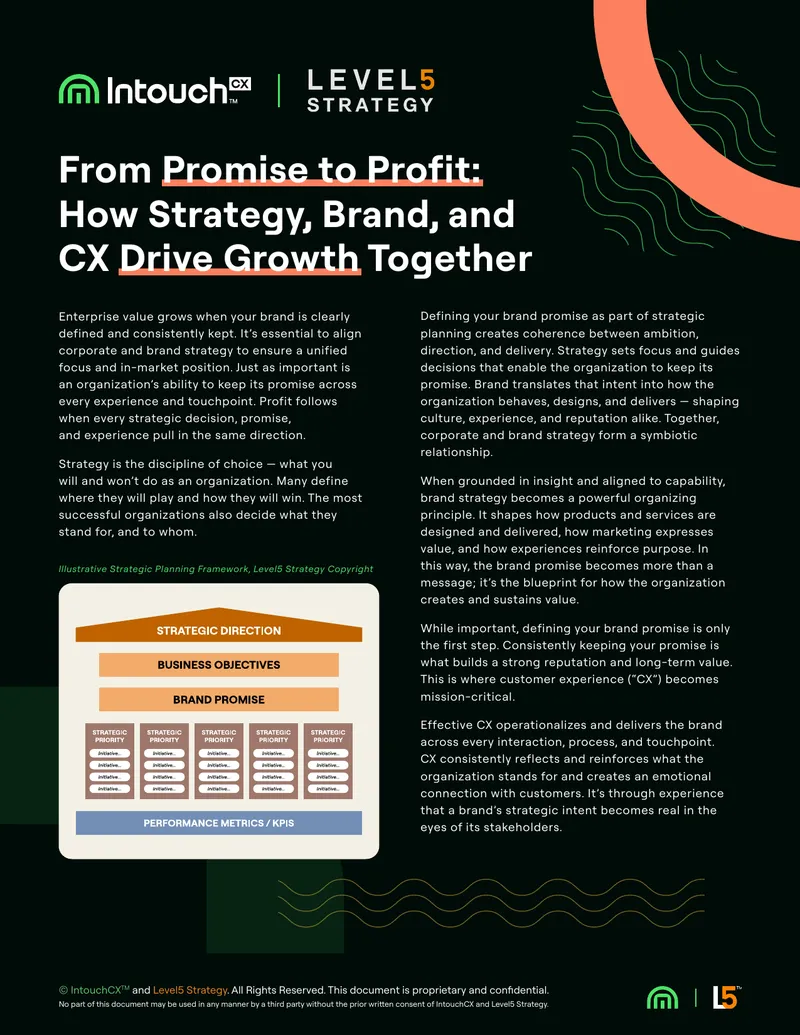From Promise to Profit: Strategy and CX Integration