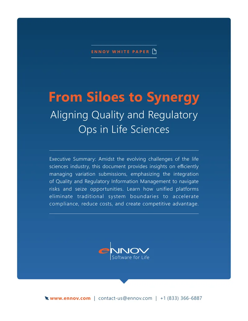 Aligning Quality and Regulatory Operations in Life Sciences