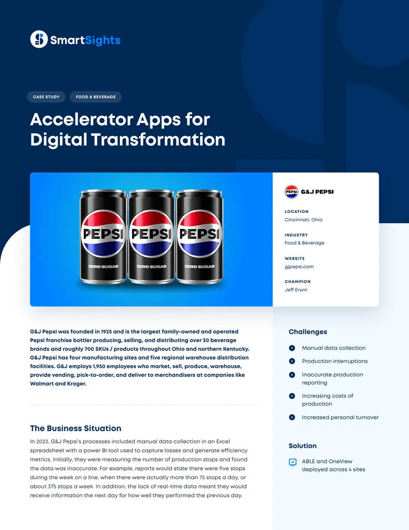 G&J Pepsi Digital Transformation Case Study