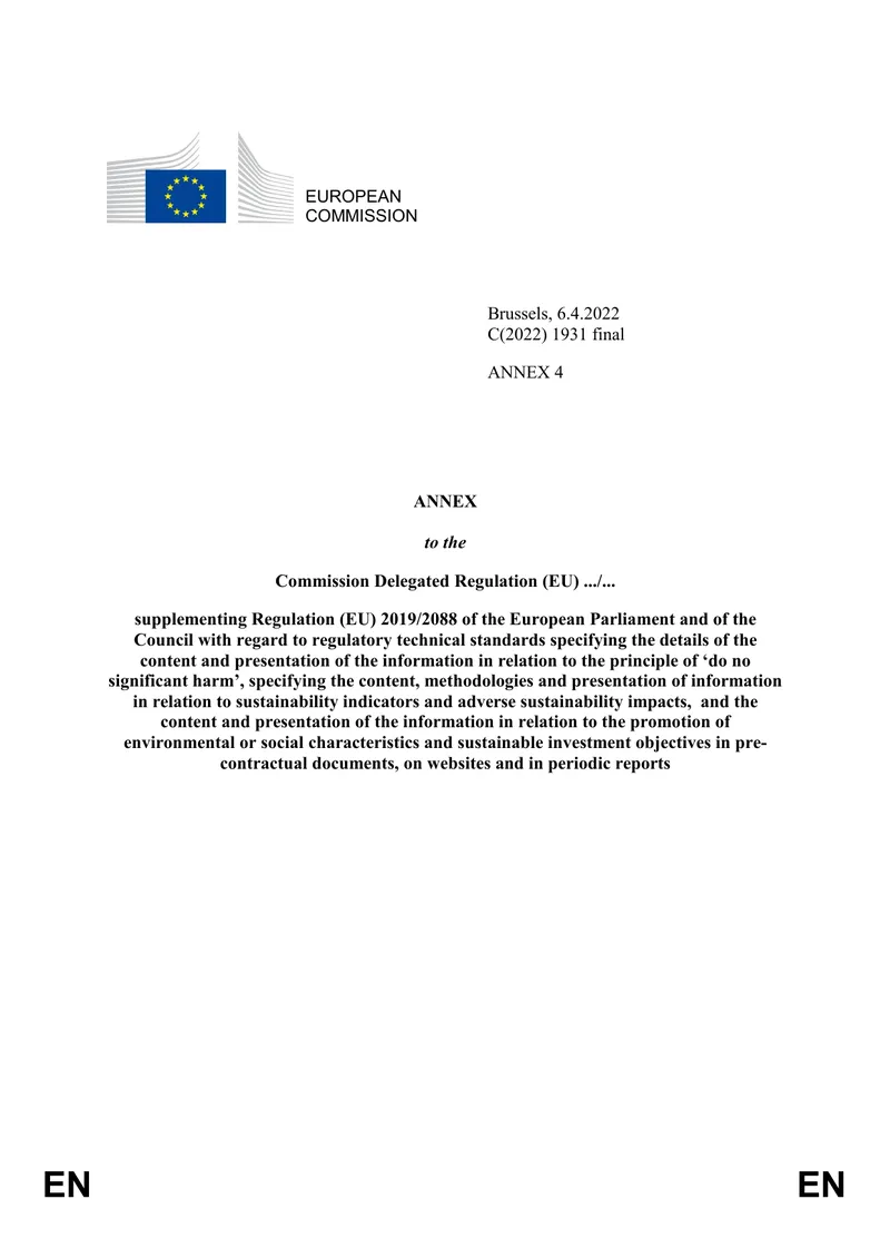 Template for Periodic Disclosure of Financial Products