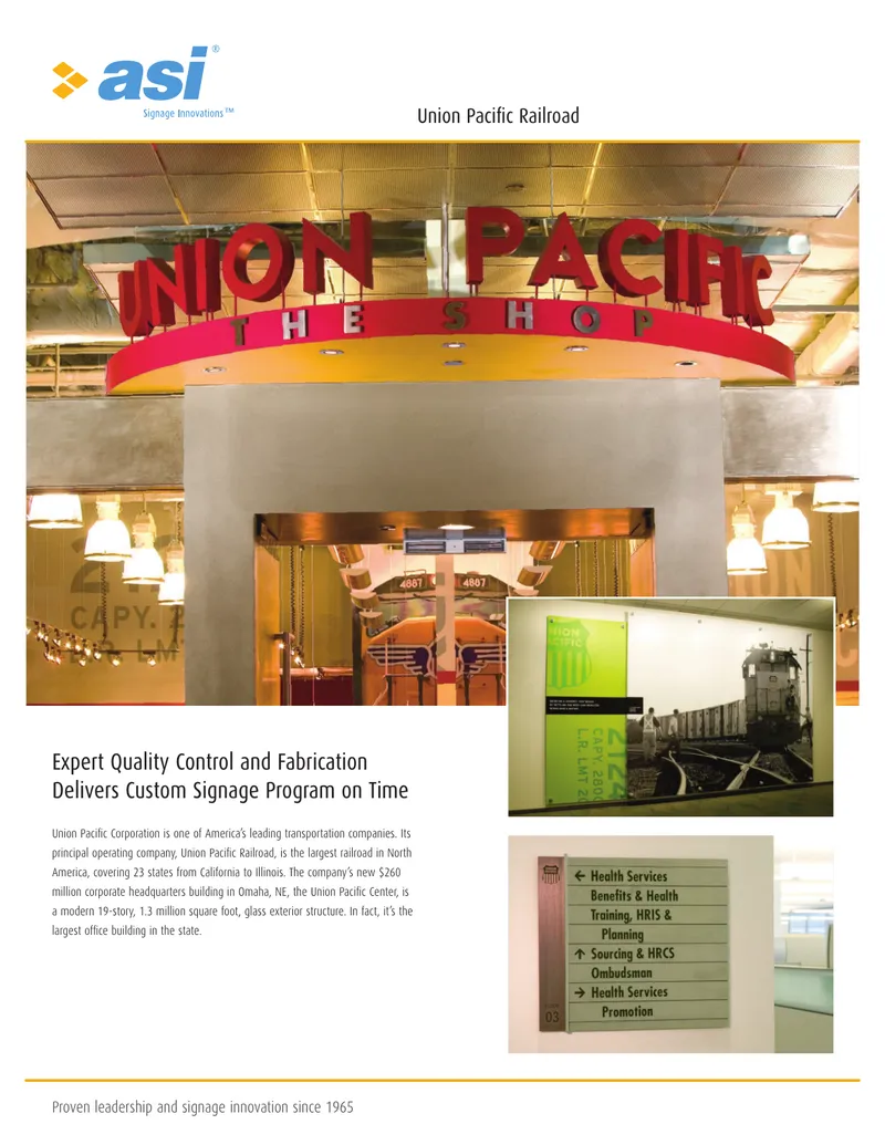 Custom Signage Program Implementation for Union Pacific