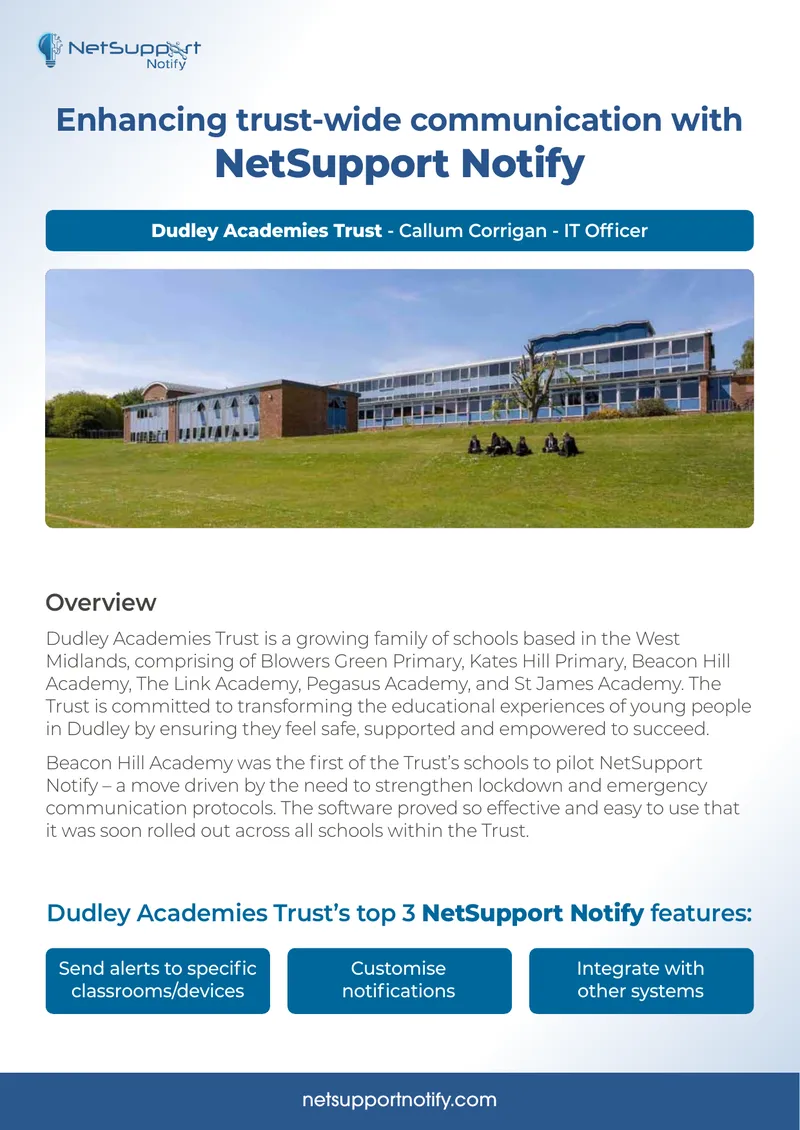 Dudley Academies Trust Communication Enhancement