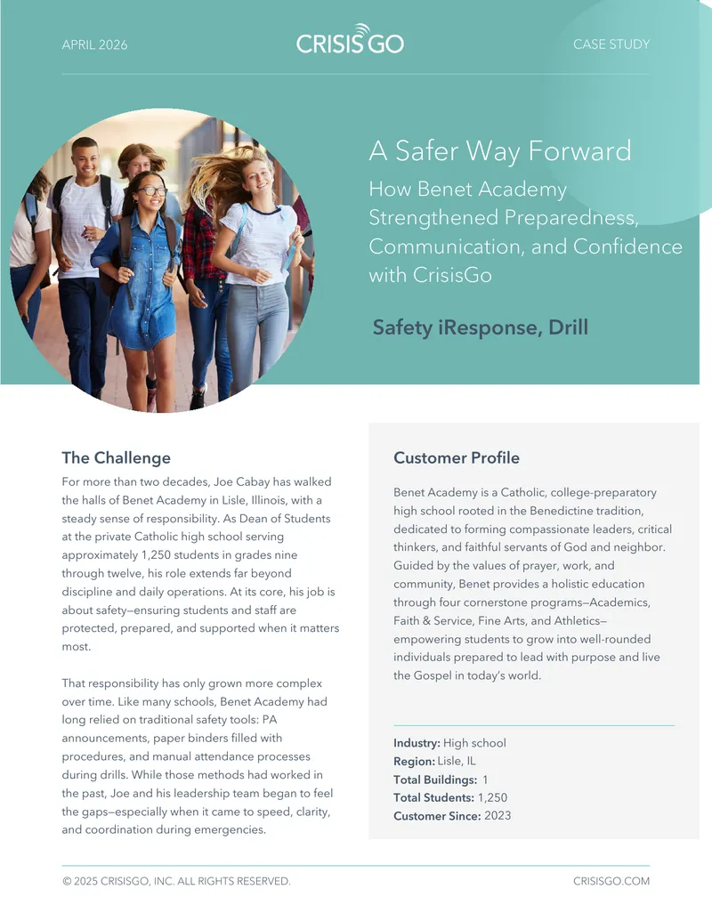 Benet Academy CrisisGo Implementation Case Study