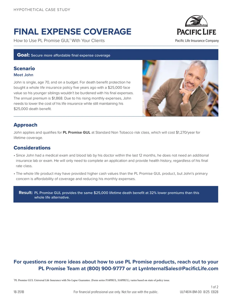 Final Expense Coverage Hypothetical Case Study