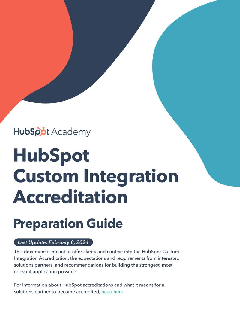 HubSpot Custom Integration Accreditation Preparation Guide