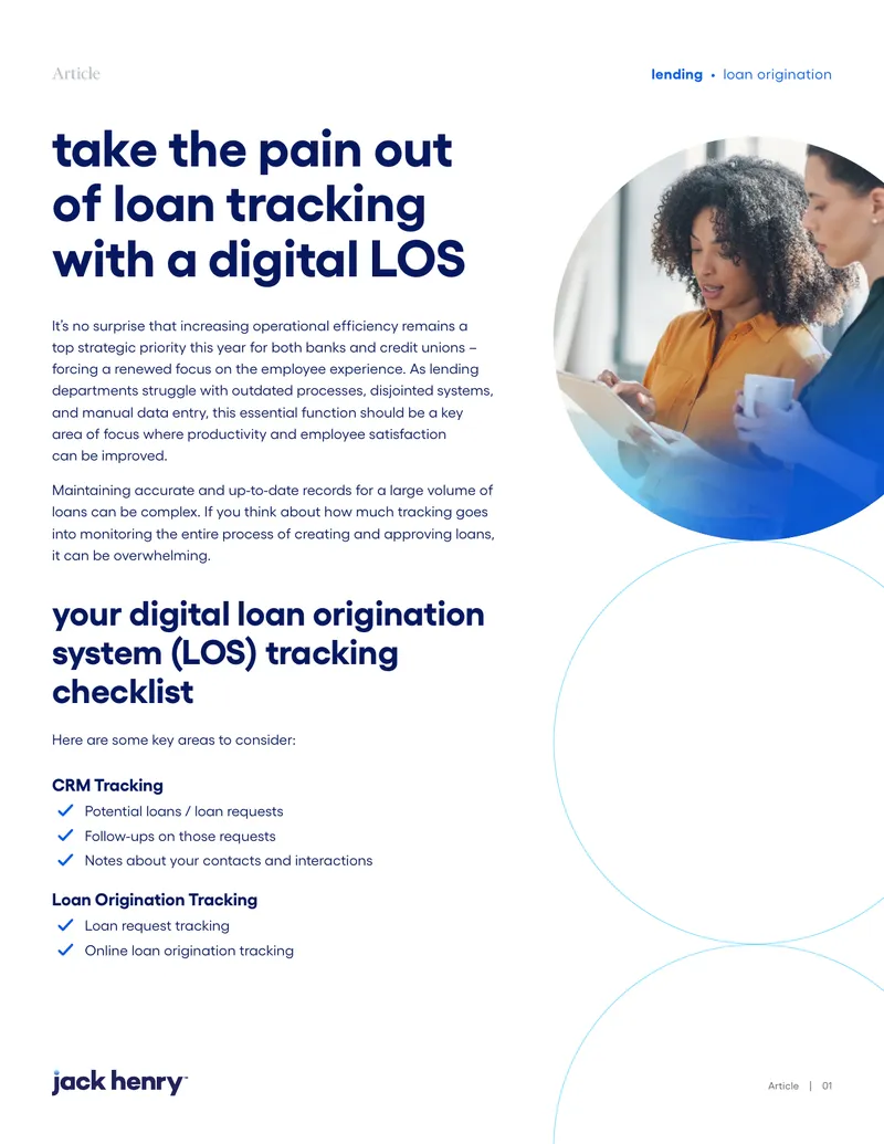 Digital Loan Origination System Tracking Guide