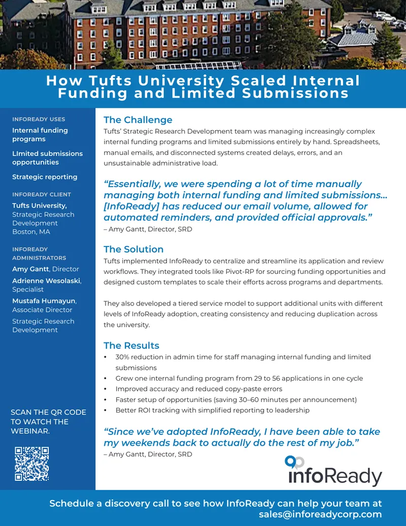Tufts University Internal Funding Management Case Study