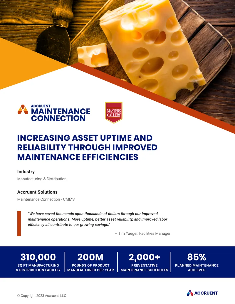 Improving Maintenance Efficiency for Asset Reliability