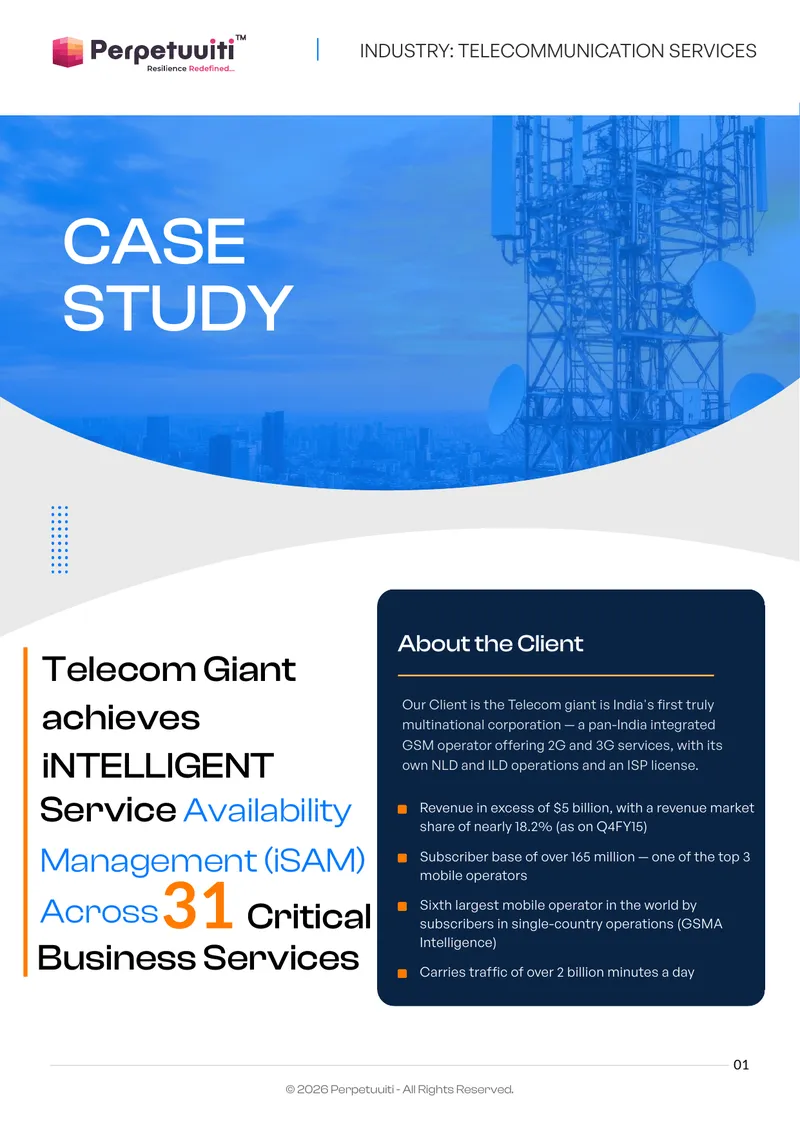 Telecom Giant Intelligent Service Availability Management Case Study