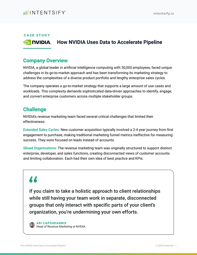 NVIDIA's Data-Driven Marketing Transformation Case Study