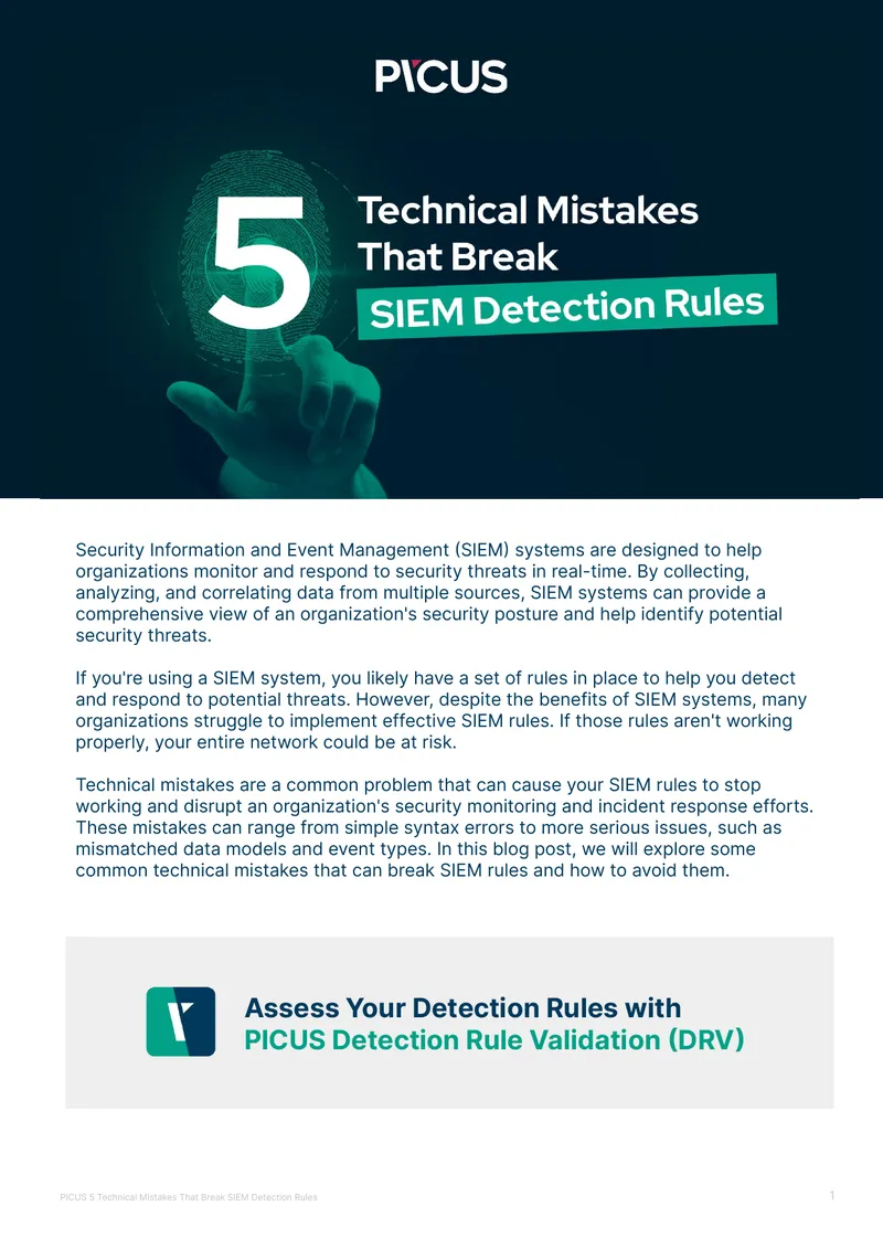 Common Technical Mistakes in SIEM Detection Rules