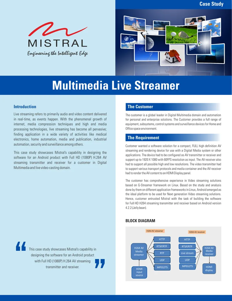 Case Study on Full HD AV Streaming Solution