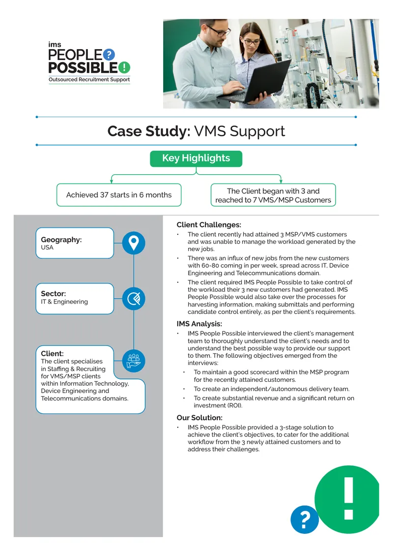 VMS Support Case Study for Recruitment Challenges