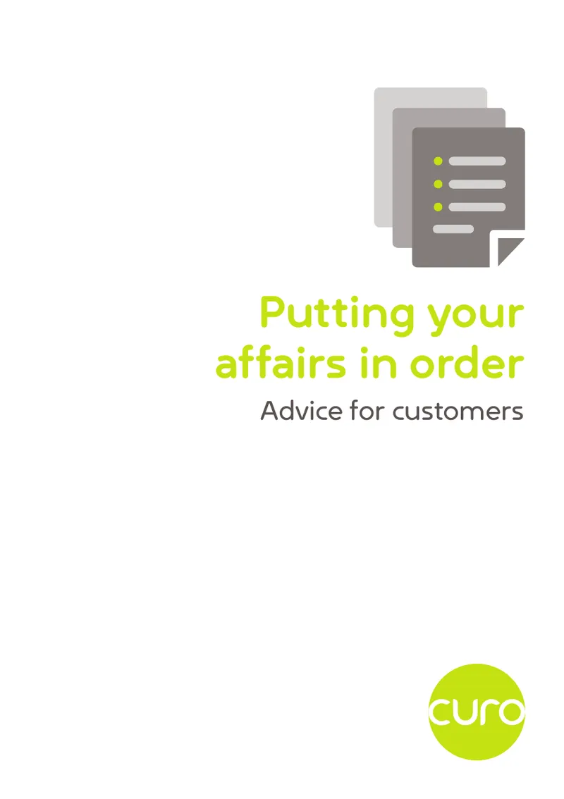 Guidance on Organizing Personal Affairs