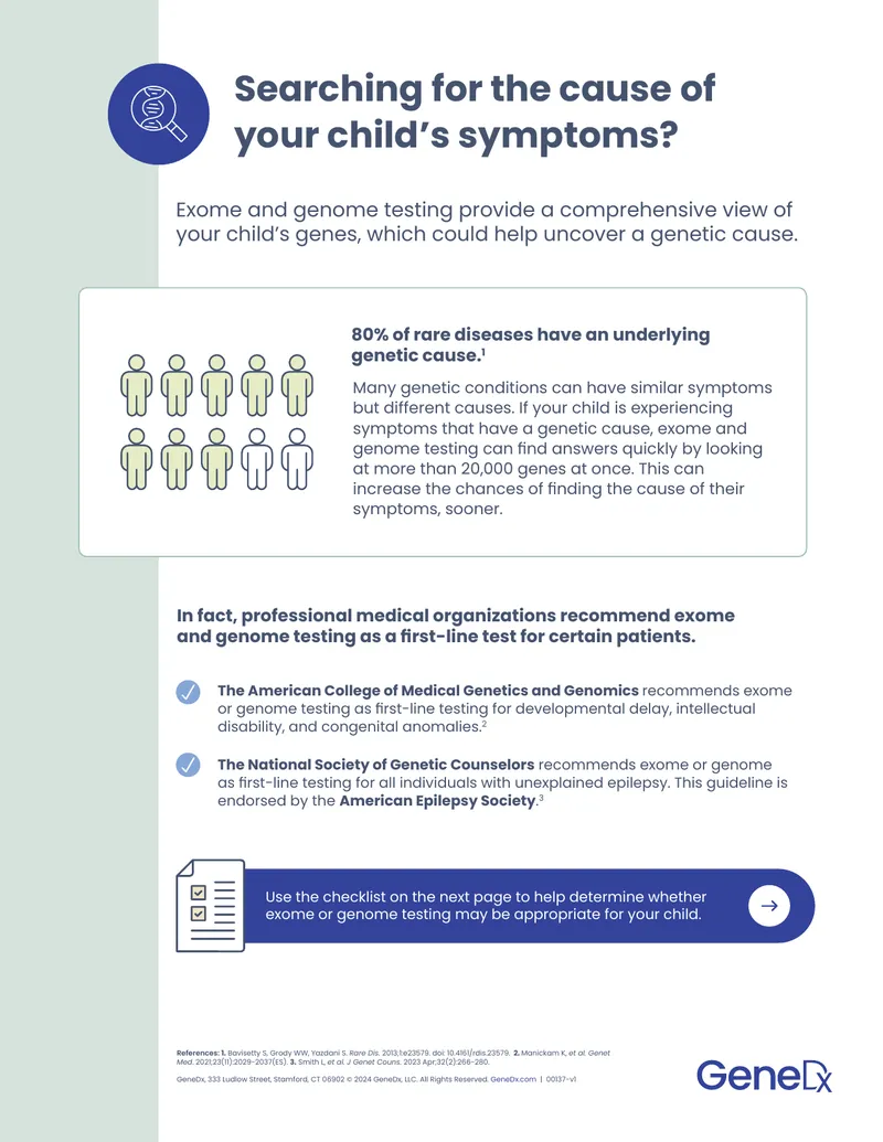 Exome and Genome Testing Recommendations for Children
