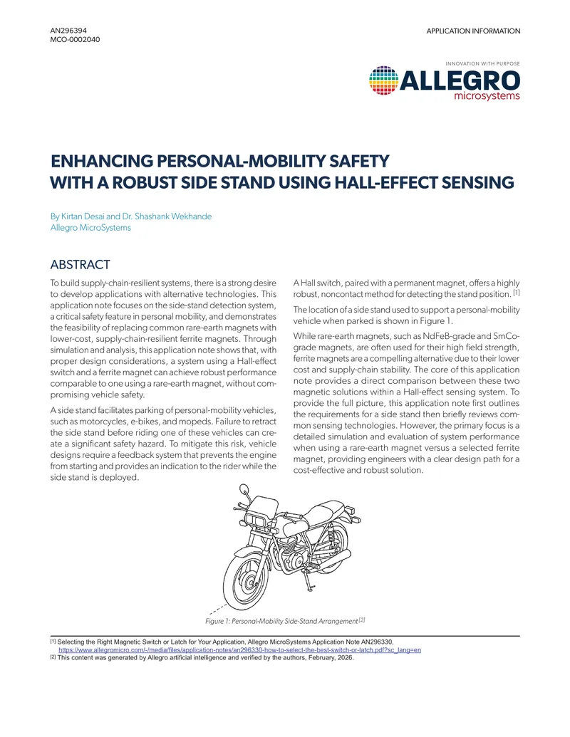 Enhancing Personal-Mobility Safety with Hall-Effect Sensing