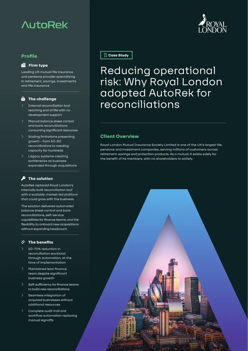 Royal London Case Study on AutoRek Implementation