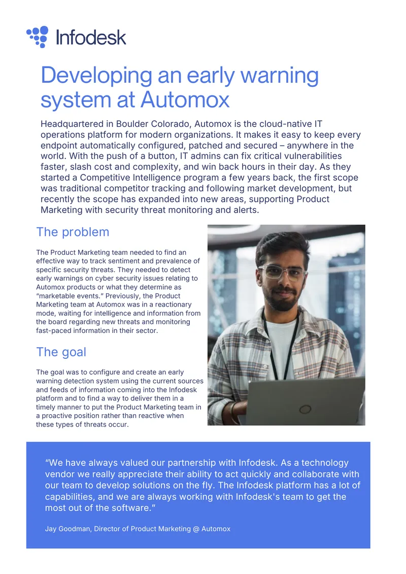 Early Warning System Development at Automox