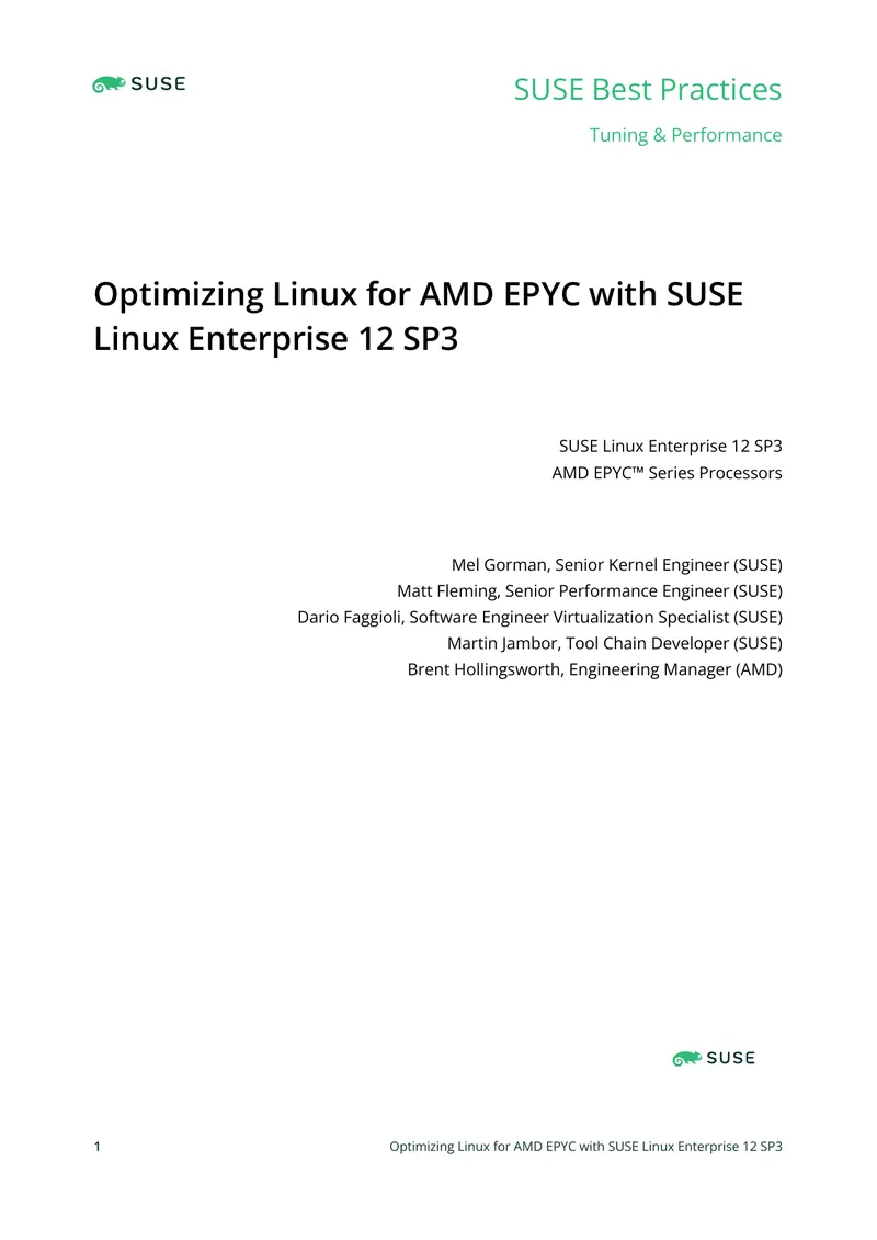 Optimizing Linux for AMD EPYC Architecture