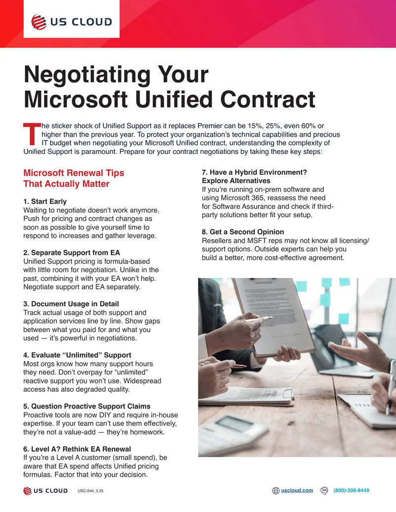 Negotiating Your Microsoft Unified Contract