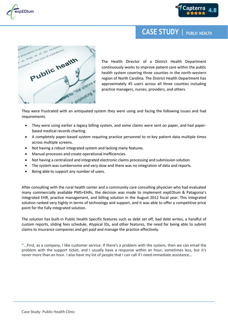 Case Study on Integrated EHR Implementation