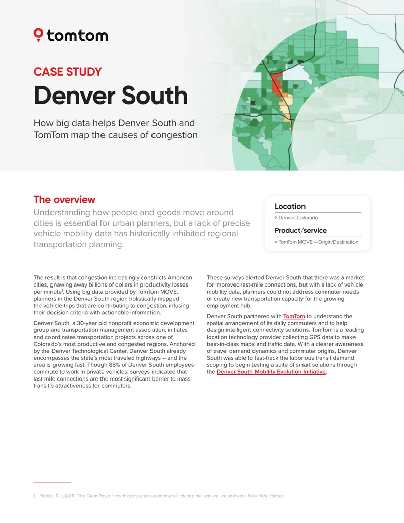Big Data Utilization in Denver South Transportation Planning