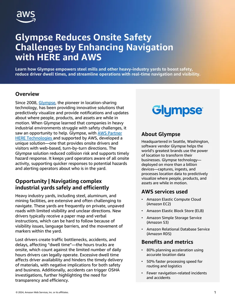 Glympse Enhances Onsite Safety with Navigation Solution