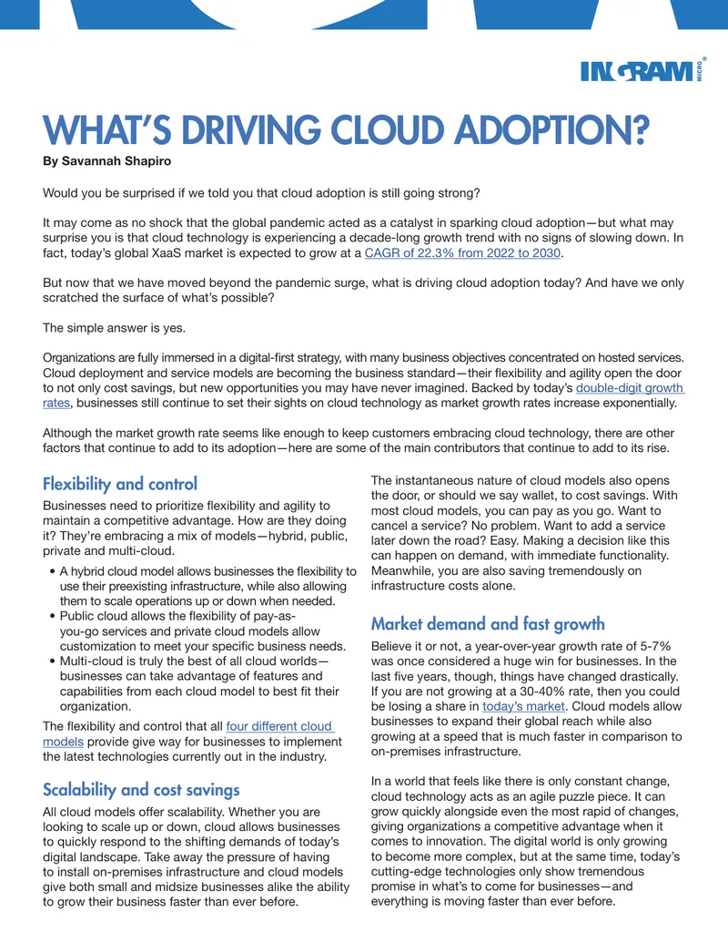 Cloud Adoption Trends and Business Benefits