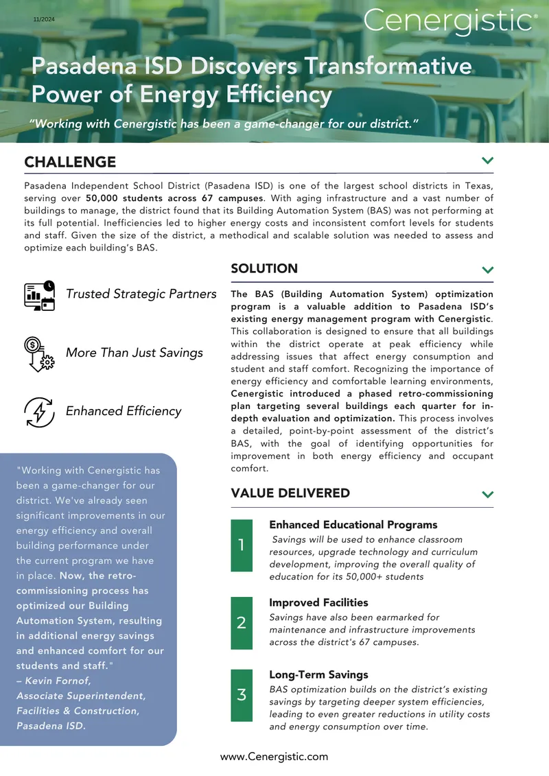 Building Automation System Optimization Program