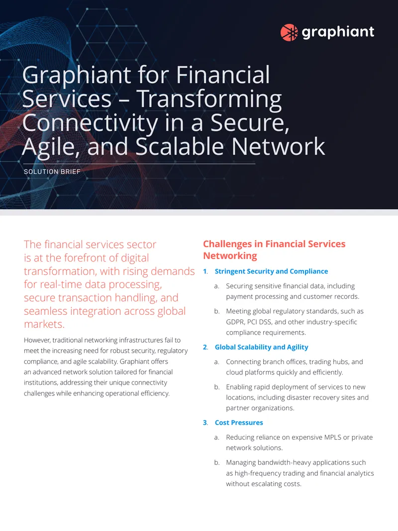 Graphiant Networking Solutions for Financial Services