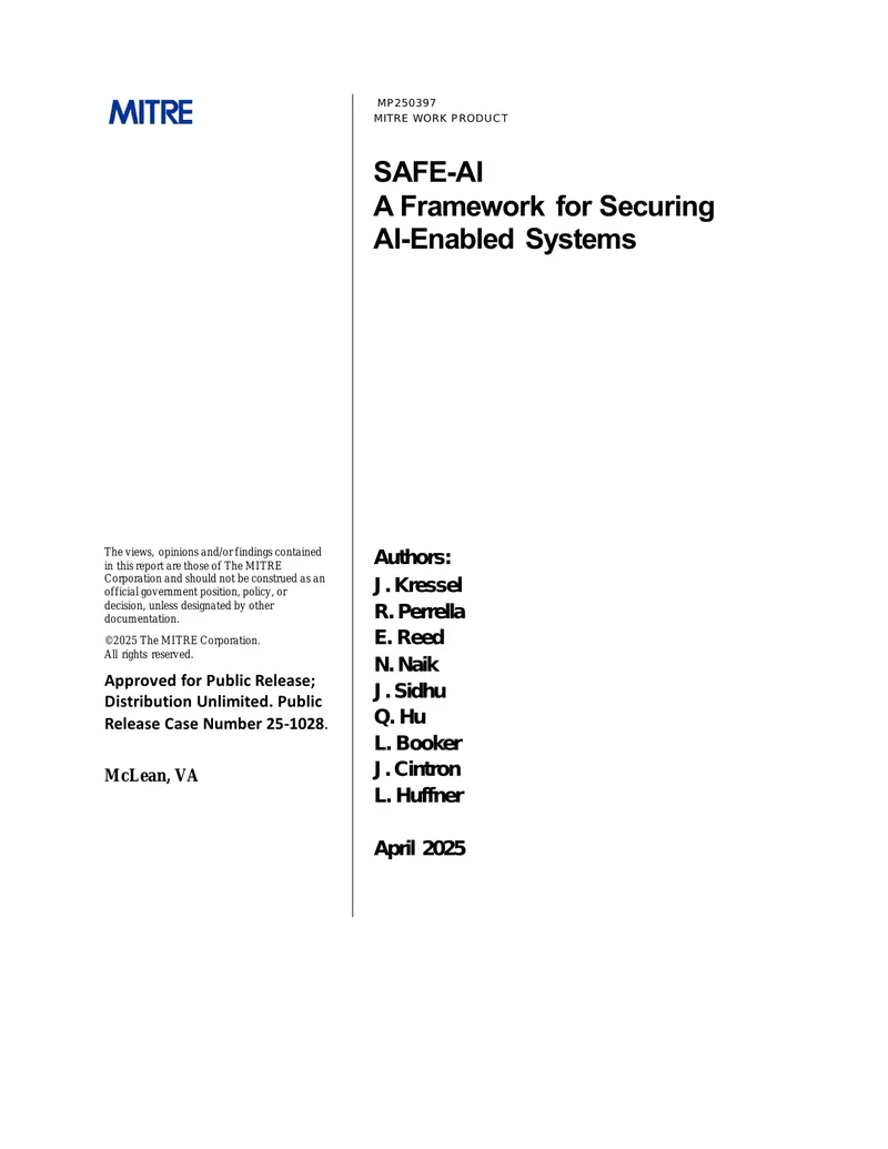 SAFE-AI Framework for Securing AI-Enabled Systems