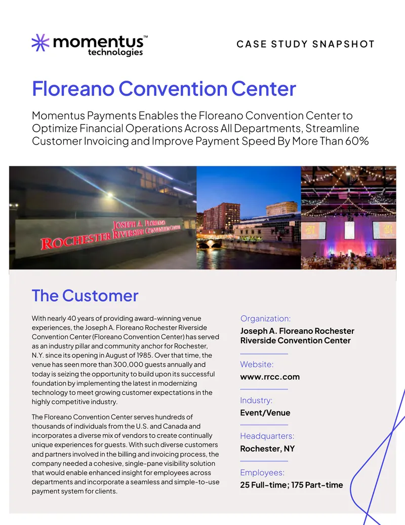 Floreano Convention Center Financial Operations Case Study