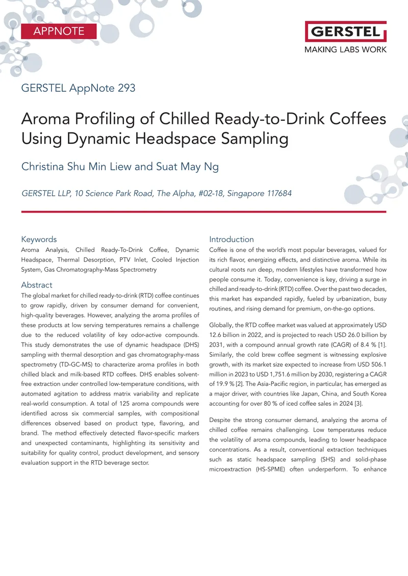 Aroma Profiling of Chilled Ready-to-Drink Coffees