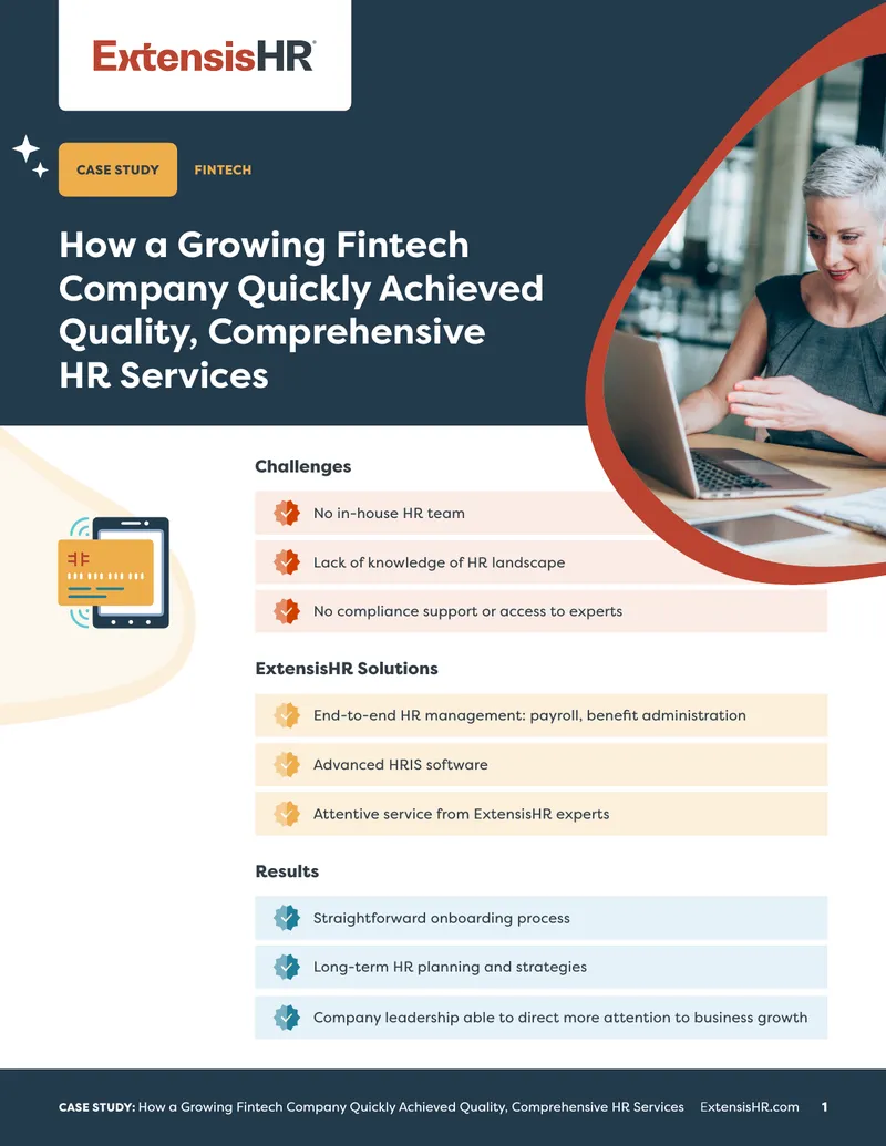 Fintech Company Achieves Comprehensive HR Services