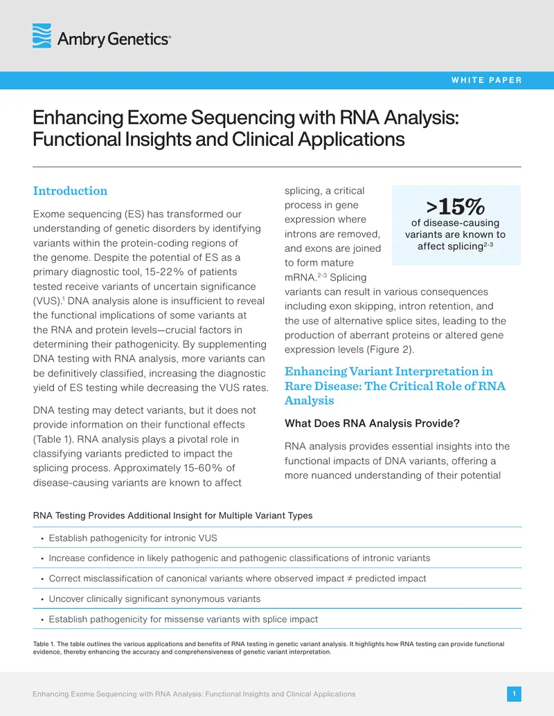 Enhancing Exome Sequencing with RNA Analysis