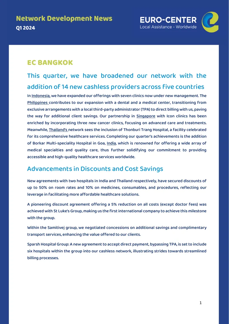 Network Expansion and Cost Savings in Healthcare Services