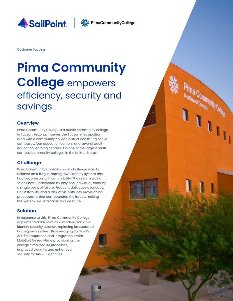 Pima Community College Identity Management Transformation