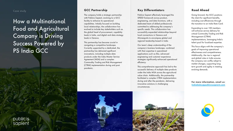 Multinational Food and Agricultural Company Case Study