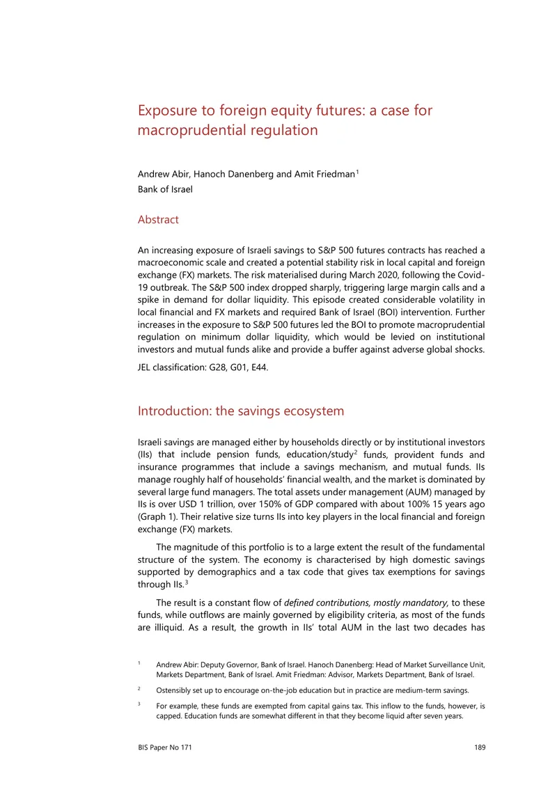 Exposure to Foreign Equity Futures and Regulation
