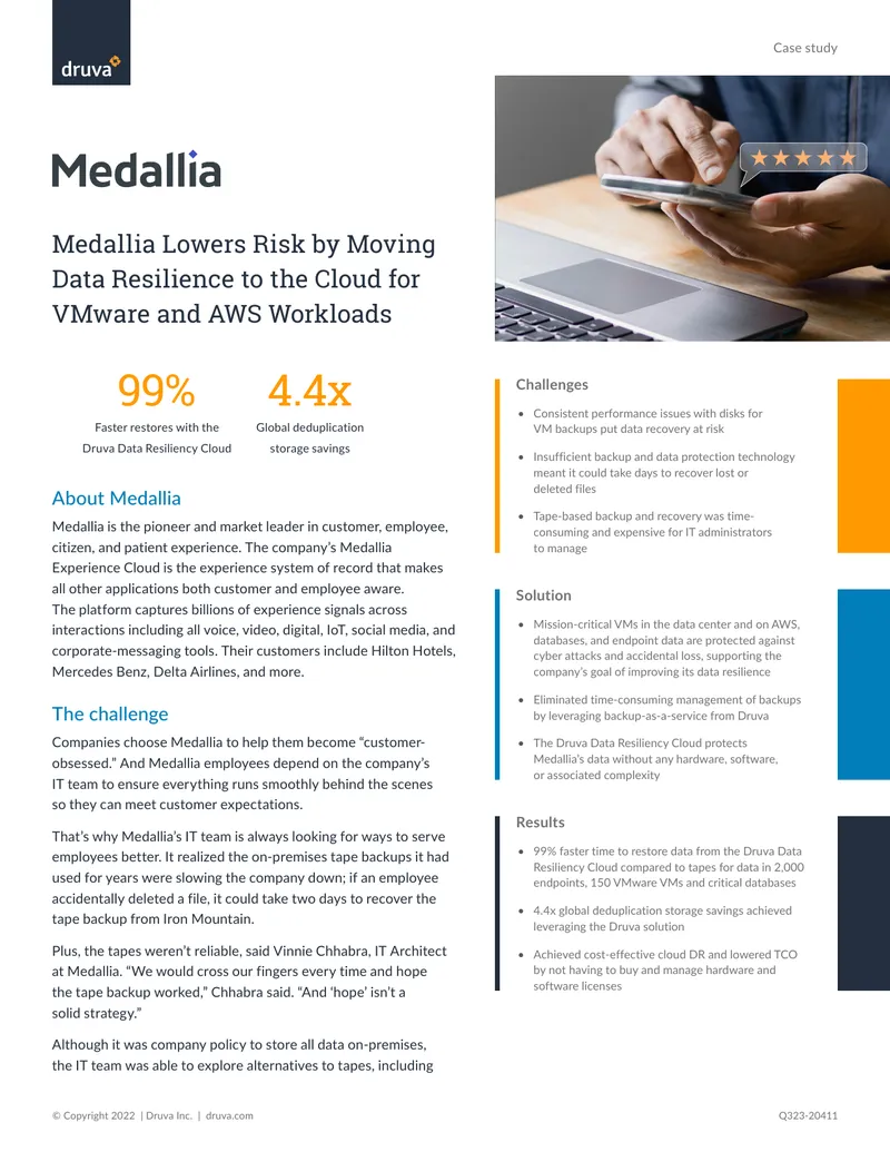 Medallia Enhances Data Resilience with Cloud Solutions